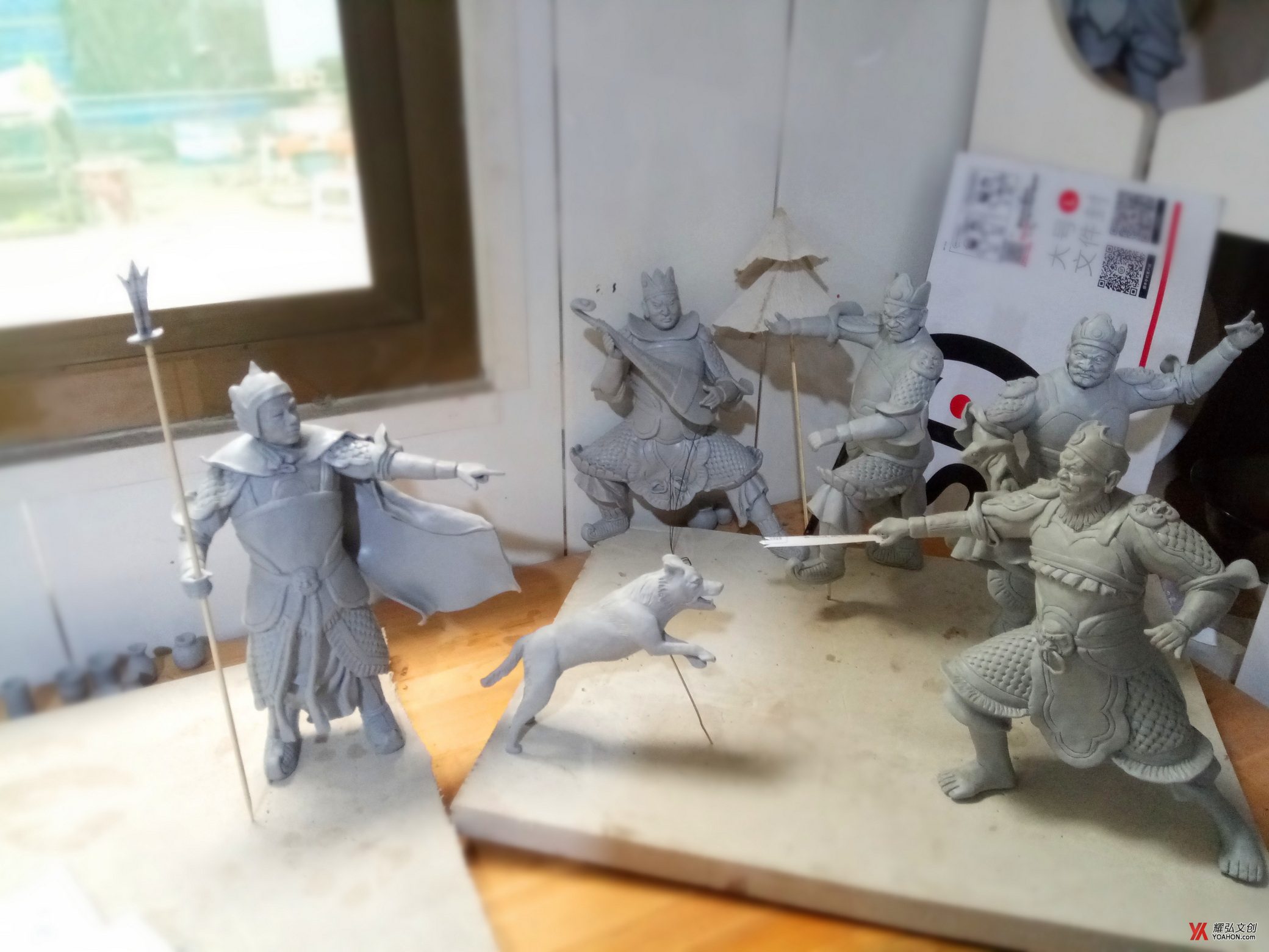 封神演义人物微缩雕塑