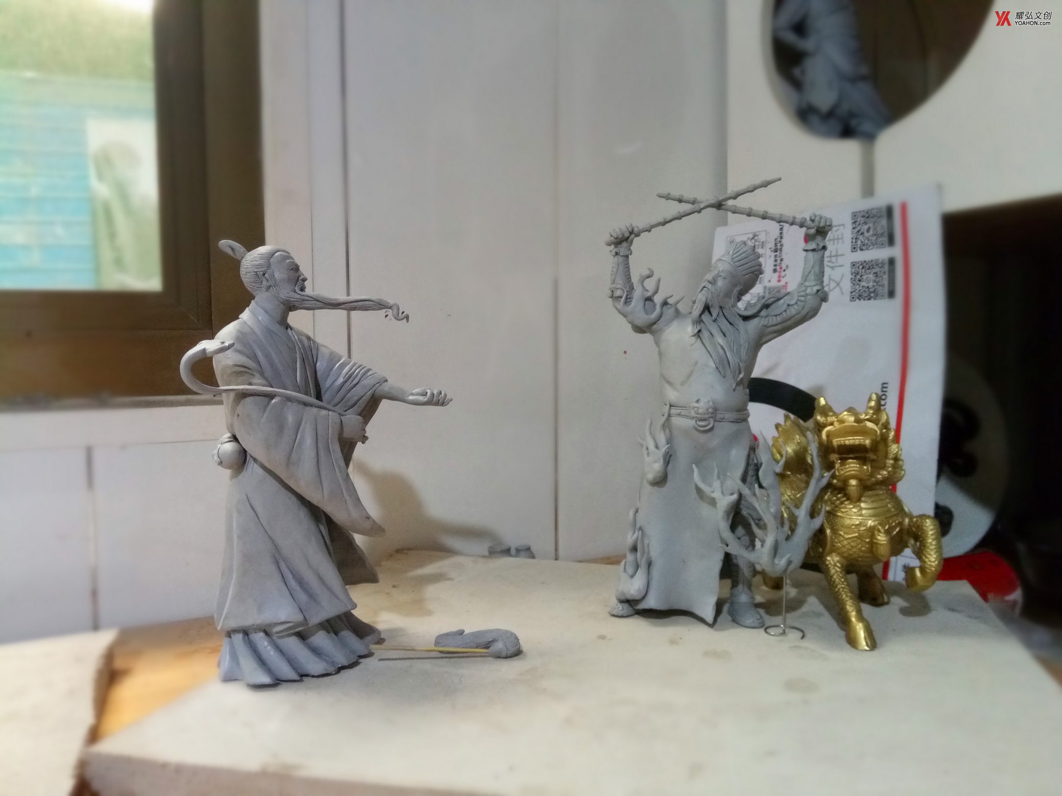 封神演义人物微缩雕塑